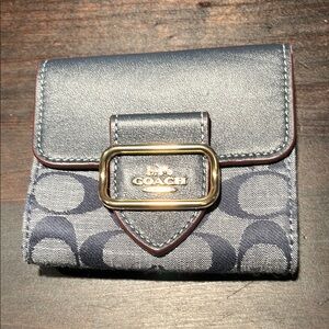 Coach 4” x 4” Blue and Gold Key Card Holder